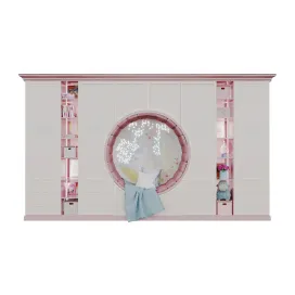 Wardrobe with a eat for a children room